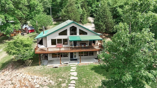 445 Elk Lake Resort Rd Unit 390, Owenton, KY 40359 - back of house featuring a patio area, a wooden deck, and a yard