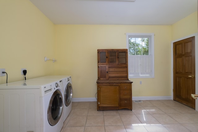 405 Alexander Rd, Crittenden, KY 41030 - laundry area with separate washer and dryer and light tile patterned floors