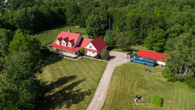405 Alexander Rd, Crittenden, KY 41030 - view from above of property with a heavily wooded area