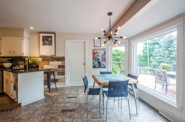 108 Regency Ct, Highland Heights, KY 41076 - dining space with a chandelier and recessed lighting