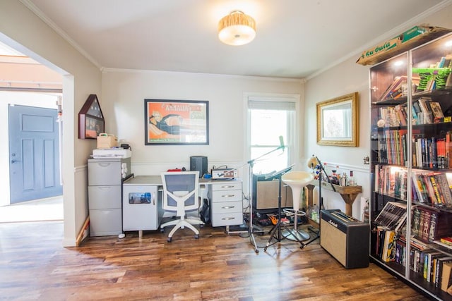108 Regency Ct, Highland Heights, KY 41076 - office space with ornamental molding and wood finished floors