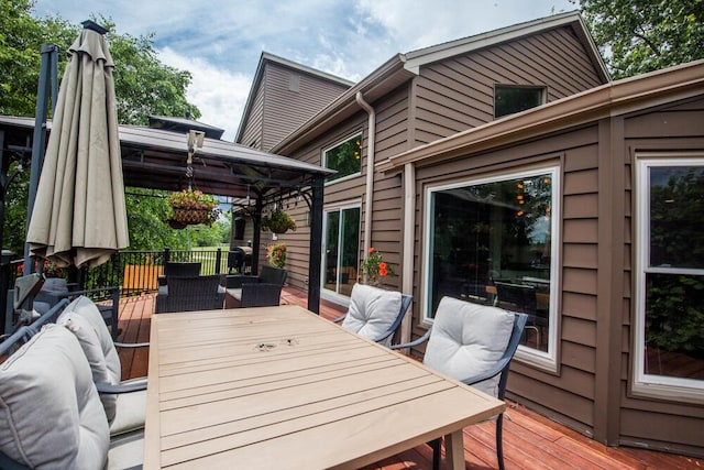 108 Regency Ct, Highland Heights, KY 41076 - deck featuring a gazebo, outdoor dining space, and outdoor lounge area