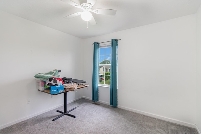 1539 Raintree Ct, Elsmere, KY 41018 - unfurnished office with carpet and ceiling fan