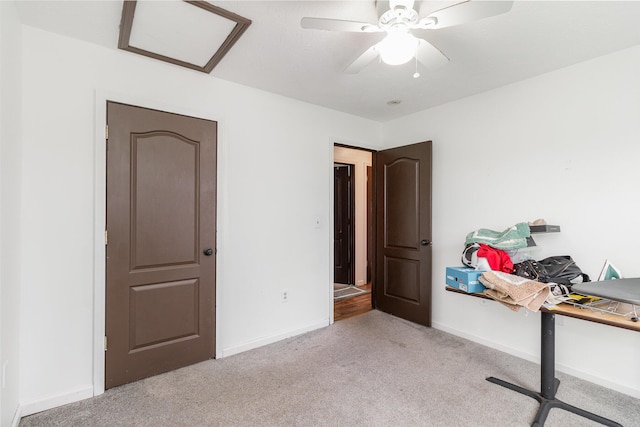 1539 Raintree Ct, Elsmere, KY 41018 - office area featuring carpet floors and ceiling fan