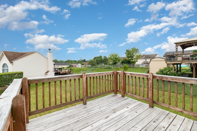 1539 Raintree Ct, Elsmere, KY 41018 - deck with a residential view and a fenced backyard
