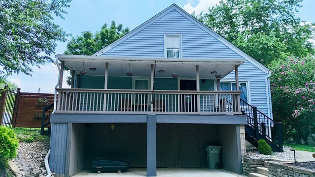 2543 Enid Ave, Crescent Springs, KY 41017 - back of house featuring stairs and a wooden deck