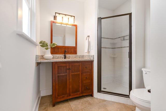 343 Rossford Ave, Fort Thomas, KY 41075 - bathroom featuring a shower stall, vanity, and tile patterned floors