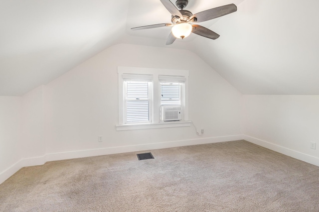 343 Rossford Ave, Fort Thomas, KY 41075 - bonus room with light colored carpet, a ceiling fan, lofted ceiling, and cooling unit