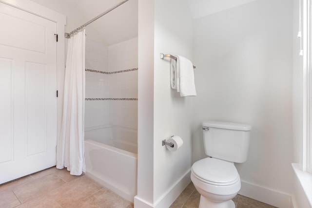 343 Rossford Ave, Fort Thomas, KY 41075 - full bathroom featuring shower / tub combo with curtain and tile patterned floors