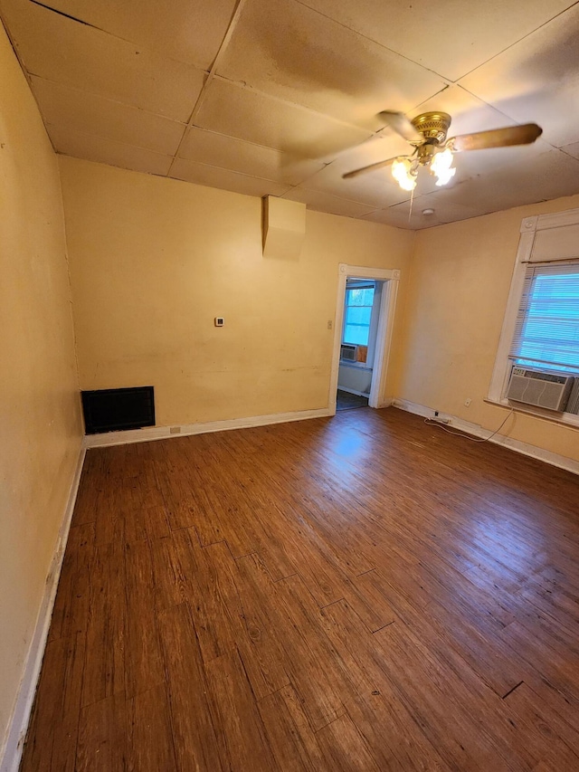 1539 Wheeler Aly, Covington, KY 41014 - empty room with cooling unit, wood finished floors, and a ceiling fan