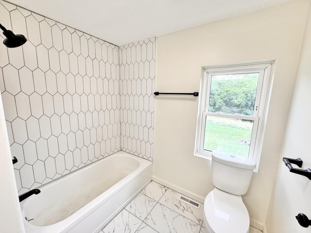 13165 Burns Rd, California, KY 41007 - full bathroom featuring marble look tiles and bathtub / shower combination