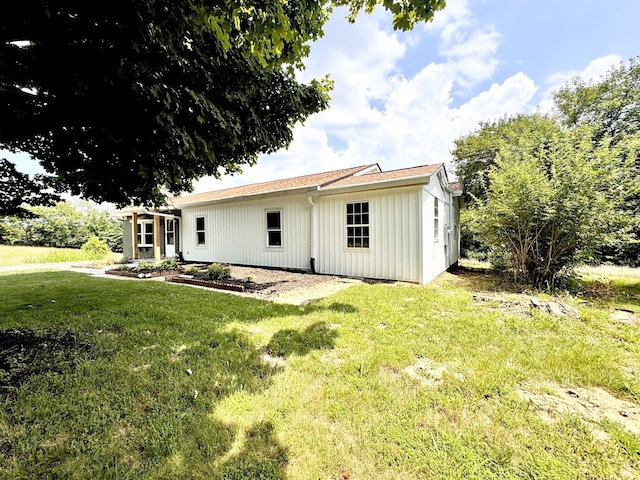 13165 Burns Rd, California, KY 41007 - back of property with a lawn and board and batten siding