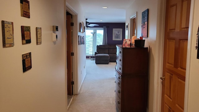 5809 Taylor Mill Rd, Covington, KY 41015 - hall featuring light colored carpet and recessed lighting