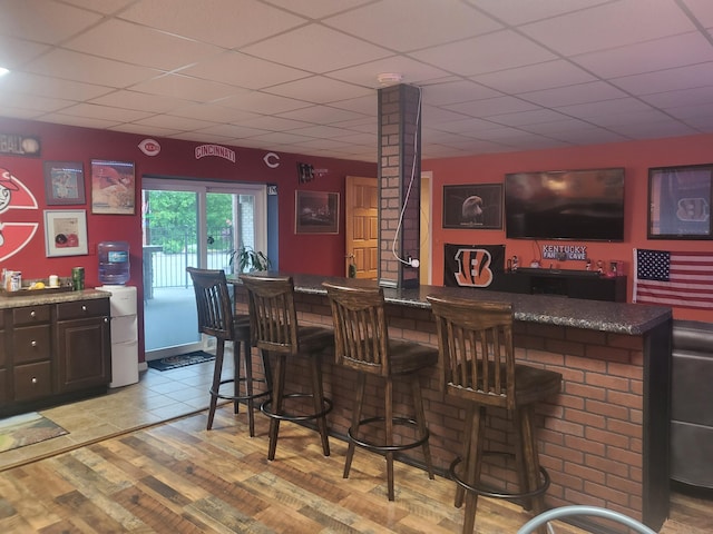 5809 Taylor Mill Rd, Covington, KY 41015 - indoor dry bar with light wood-style floors and a drop ceiling
