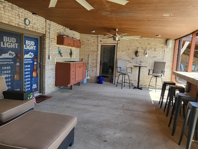5809 Taylor Mill Rd, Covington, KY 41015 - view of patio / terrace with ceiling fan