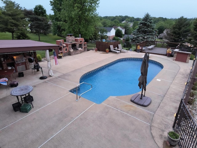 5809 Taylor Mill Rd, Covington, KY 41015 - view of pool with a fireplace and a patio area