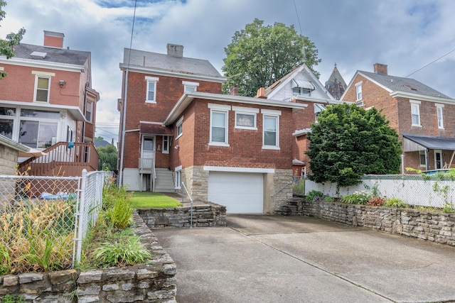 321 6th Ave, Dayton, KY 41074 - view of front facade with concrete driveway, brick siding, and an attached garage