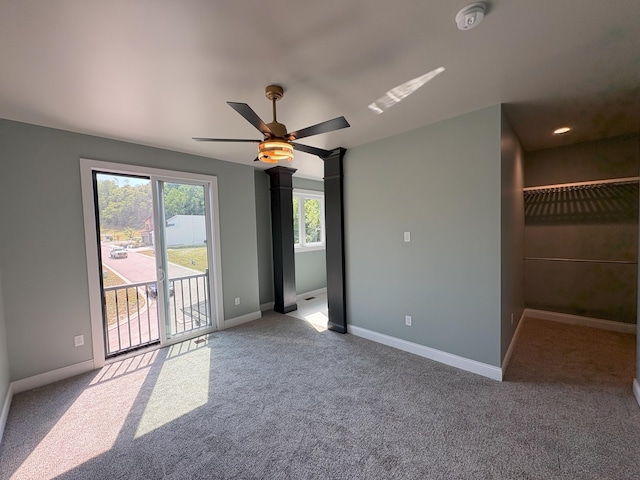 888 Belle Ridge Loop, Bellevue, KY 41073 - unfurnished bedroom with access to exterior, carpet, and ceiling fan