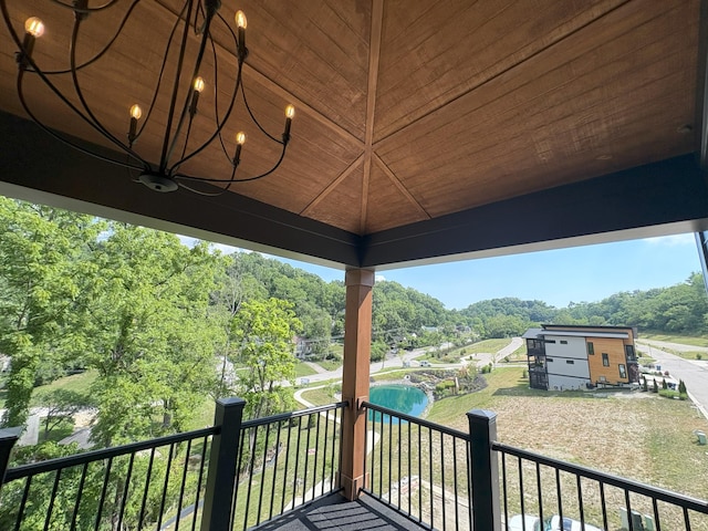 888 Belle Ridge Loop, Bellevue, KY 41073 - balcony featuring a water view and view of wooded area