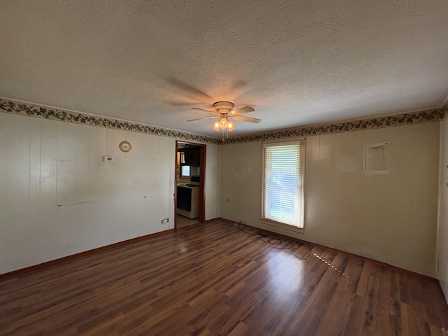 617 Woolery St, Falmouth, KY 41040 - unfurnished room with ceiling fan, a textured ceiling, and wood finished floors