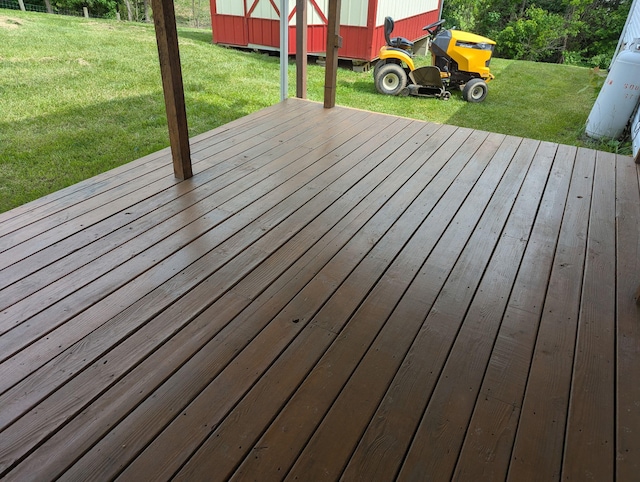 113 Lynn Ln, Falmouth, KY 41040 - wooden terrace featuring a yard