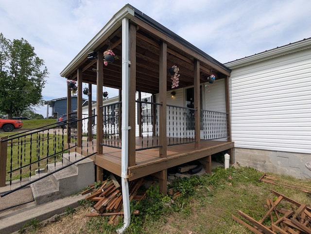 113 Lynn Ln, Falmouth, KY 41040 - view of wooden deck