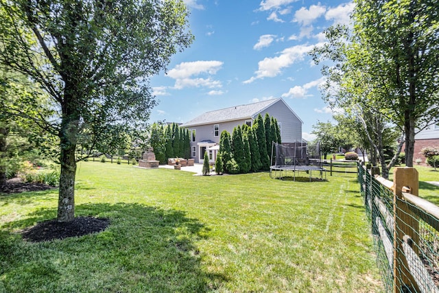 1312 Deer Hollow Ct, Hebron, KY 41048 - view of yard with a trampoline and an outdoor fireplace