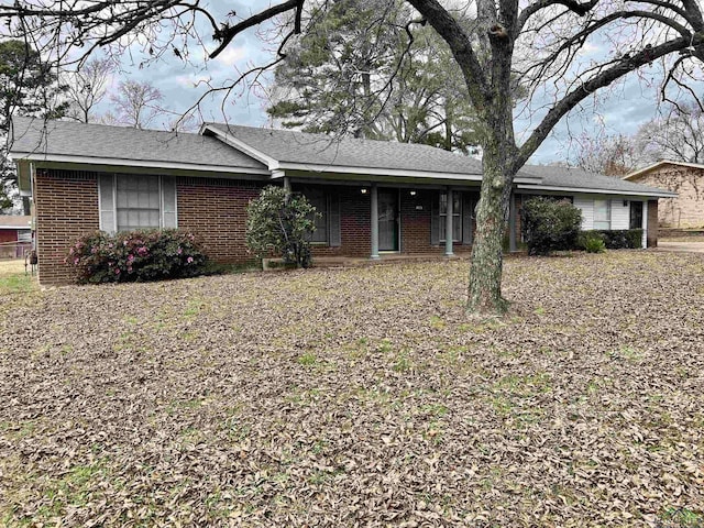 view of single story home