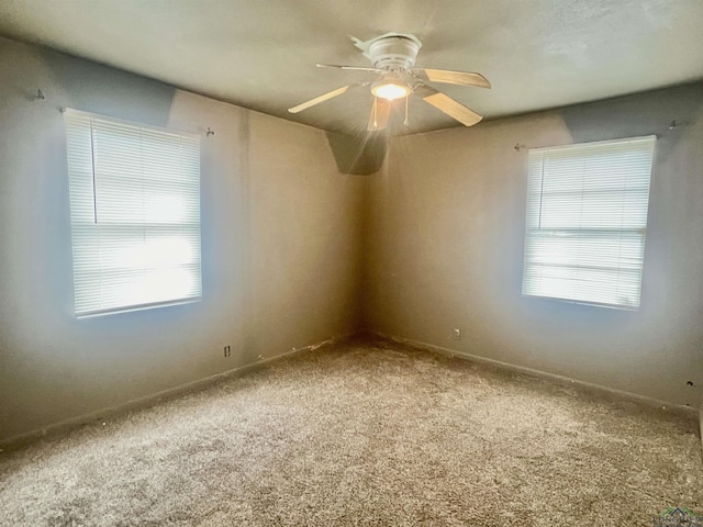 carpeted empty room featuring plenty of natural light