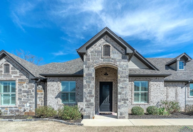 view of french country style house