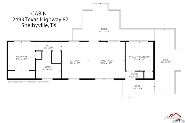 12493 S State Highway 87, Shelbyville, TX 75973 - home floor plan
