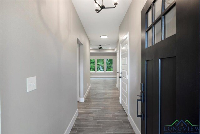 16226 Crossing Cir, Lindale, TX 75771 - corridor featuring baseboards and wood finished floors