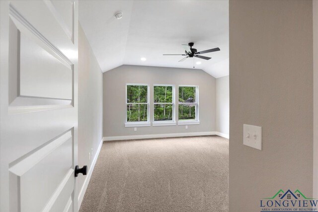 16226 Crossing Cir, Lindale, TX 75771 - interior space featuring baseboards, a ceiling fan, and lofted ceiling