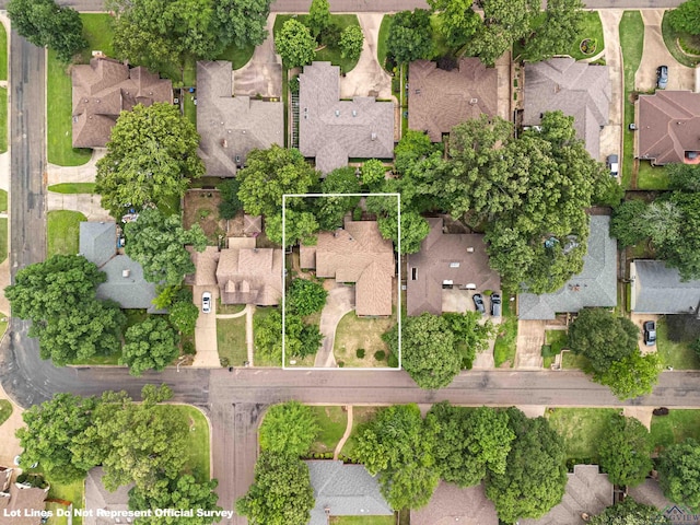 1208 Marigold Ln, Longview, TX 75604 - aerial view of residential area with property parcel outlined