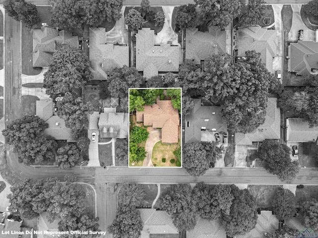 1208 Marigold Ln, Longview, TX 75604 - aerial view of residential area with property parcel outlined