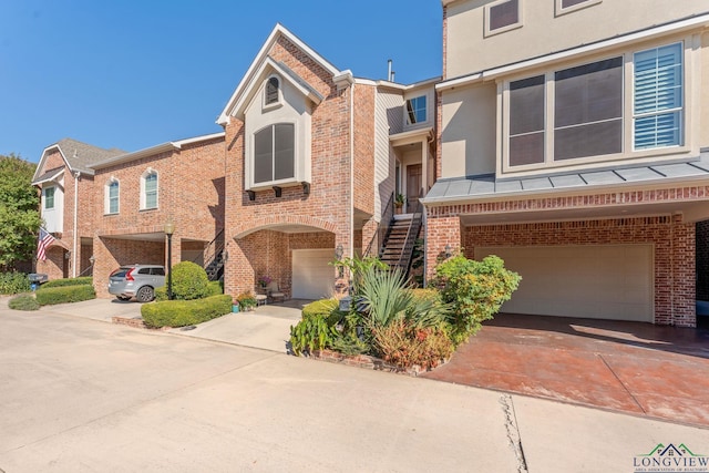 view of property with a garage