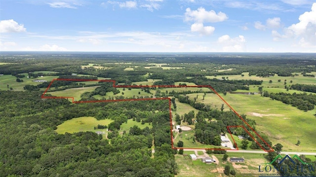 15136 Fm 852, Gilmer, TX 75644 - overview of rural landscape featuring property parcel outlined