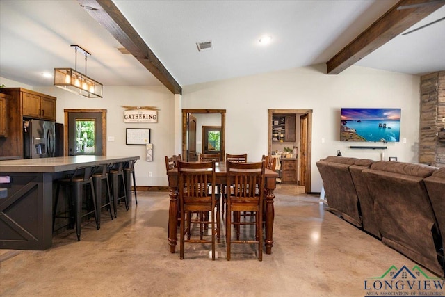 15136 Fm 852, Gilmer, TX 75644 - dining room featuring finished concrete floors and recessed lighting