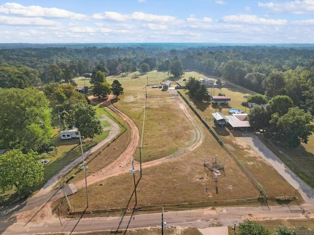 bird's eye view featuring a rural view