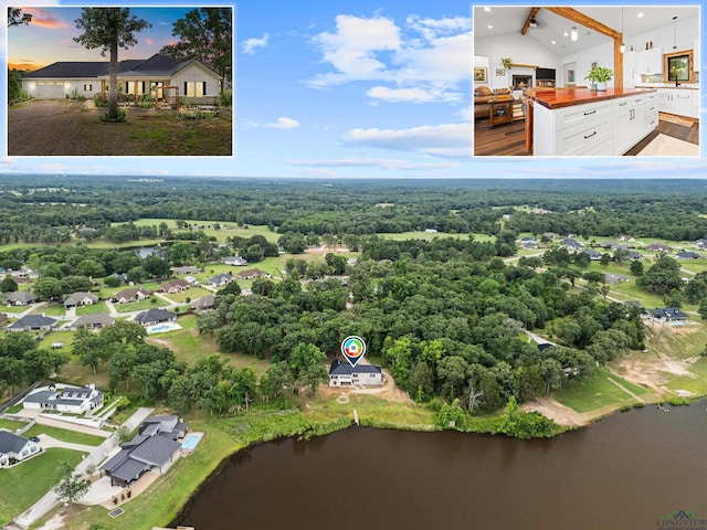 24016 Wildflower Cir, Lindale, TX 75771 - drone / aerial view of a nearby body of water