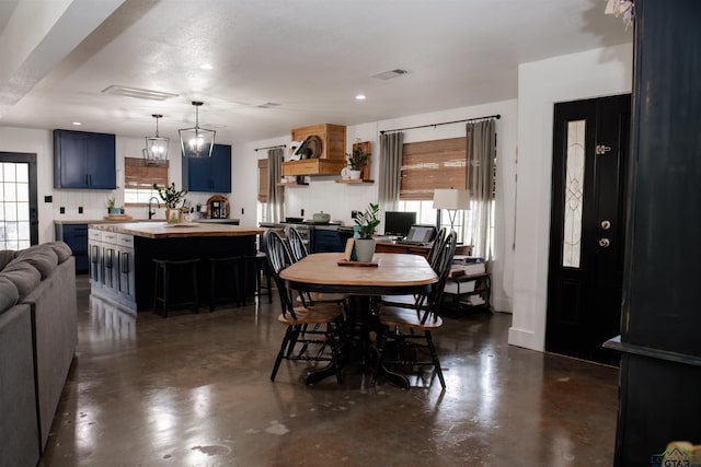 view of dining area