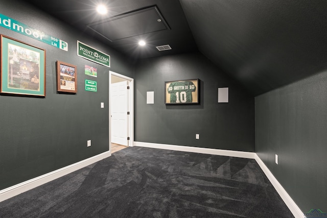 1307 Yates Dr, Longview, TX 75601 - additional living space with attic access, carpet, lofted ceiling, and baseboards