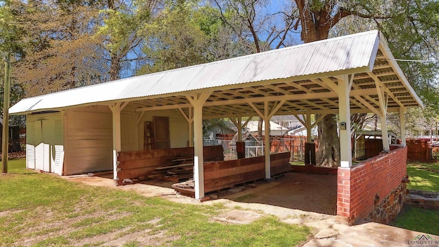 exterior space with an outdoor structure