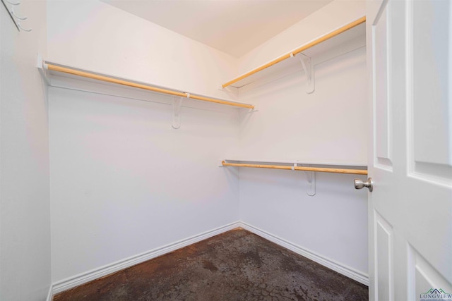 view of walk in closet