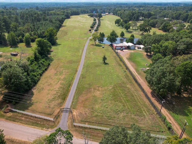 drone / aerial view featuring a rural view