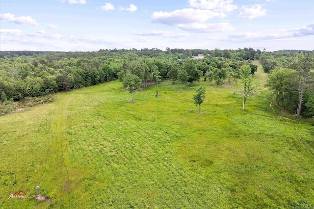 aerial view featuring a rural view