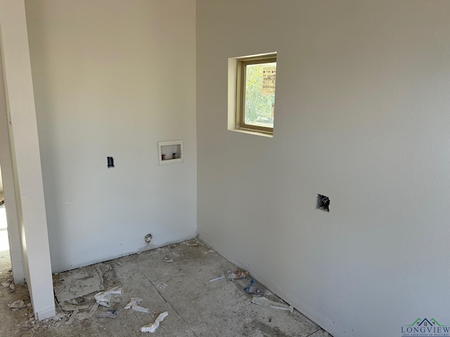 laundry area with hookup for a washing machine