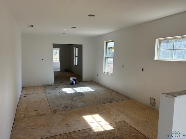 spare room with plenty of natural light