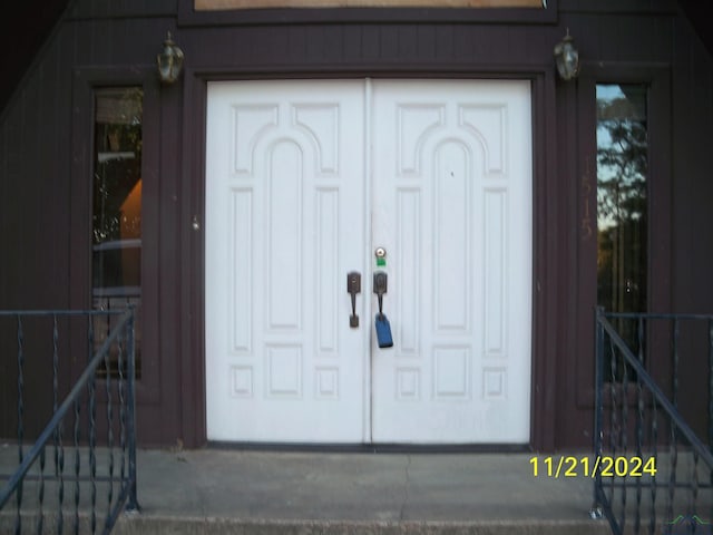 view of doorway to property