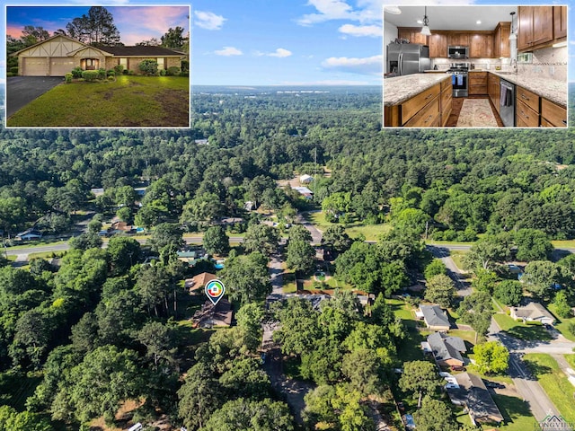 8 Honeysuckle Ln, Longview, TX 75605 - bird's eye view of a forest